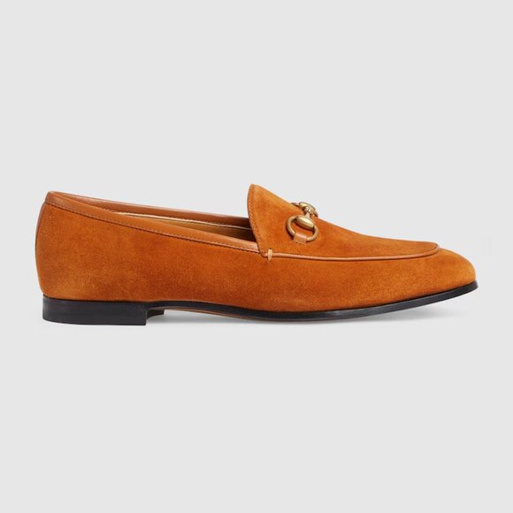 Light Brown Suede Gucci Loafers - Picture 1 of 3
